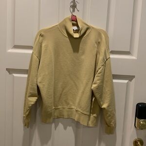 FRAME Beige/mustardy colored relaxed distressed sweatshirt